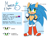 Size: 2600x2000 | Tagged: dead source, safe, artist:syrcaii, sonic the hedgehog, 2022, abstract background, au:resonance, bisexual, boots, character name, character sheet, chest fluff, english text, eyelashes, hand on hip, heart chest, looking at viewer, modern sonic, nonbinary, one fang, reference sheet, smile, solo, standing