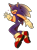 Size: 798x1085 | Tagged: safe, artist:luonghy, sonic the hedgehog, 2020, blushing, heart, male, mid-air, modern sonic, mouth open, simple background, solo, solo male, transparent background, treads, waving, wink