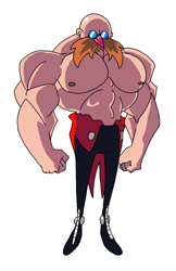 Size: 877x1350 | Tagged: safe, artist:nogood, robotnik, buff robotnik, muscular, white background