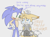 Size: 1482x1100 | Tagged: safe, artist:pukopop, miles "tails" prower, nine, sonic the hedgehog, fox, hedgehog, sonic prime, 2022, comforting, crying, dialogue, duo, english text, floppy ears, frown, grey background, head pat, looking at each other, male, mouth open, sfx, simple background, smile, standing, tears