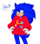 Size: 762x832 | Tagged: safe, artist:monstrouslupus, artist:w0lfieskullz, sonic the hedgehog, ..., 2019, blushing, english text, fluffy, frown, grabbing shirt, heck, jumper, male, meme, simple background, solo, solo male, standing, white background