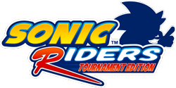 Size: 1329x662 | Tagged: artist needed, safe, sonic the hedgehog, english text, logo, no characters, silhouette, simple background, sonic riders: tournament edition, transparent background