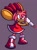 Size: 850x1136 | Tagged: safe, artist:skeletonpendeja, amy rose, holding something, looking offscreen, one fang, piko piko hammer, purple background, simple background, smile, solo, standing, tan skin