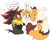 Size: 848x702 | Tagged: safe, artist:shadails, miles "tails" prower, shadow the hedgehog, aged up, coat, dialogue, duo, english text, fur markings, gay, musical notes, one fang, scarf, shadow x tails, shipping, simple background, sketch, smile, white background