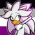 Size: 1080x1080 | Tagged: safe, artist:feeble-minded-little-gay, silver the hedgehog, asexual, asexual pride, hand behind head, icon, looking offscreen, outline, pride, pride flag background, smile, solo, standing