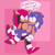 Size: 2048x2048 | Tagged: safe, artist:charmallows, mighty the armadillo, sonic the hedgehog, 2022, abstract background, carrying them, dialogue, duo, english text, frown, gay, injured, looking ahead, looking at them, mouth open, shipping, sonighty, walking