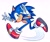 Size: 2571x2179 | Tagged: safe, artist:siggiedraws, sonic the hedgehog, hedgehog, looking at viewer, male, running, solo, white background