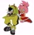 Size: 1979x2048 | Tagged: safe, artist:surgeamy, amy rose, surge the tenrec, hedgehog, tenrec, ..., 2022, annoyed, blushing, brush, brushing, duo, female, females only, frown, holding something, kneeling, lesbian, looking at them, looking away, looking offscreen, shipping, simple background, sitting, surgamy, white background