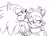 Size: 1389x1010 | Tagged: safe, artist:la_gata_golosa_, miles "tails" prower, sonic the hedgehog, fox, hedgehog, :3, aged up, blushing, duo, gay, lidded eyes, looking away, male, males only, nibbling ear, older, shipping, simple background, smile, sonic x tails, sweatdrop, white background