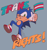Size: 2048x2198 | Tagged: safe, artist:taruma, sonic the hedgehog, hedgehog, english text, flag, grey background, holding something, looking down at viewer, male, mid-air, pride flag, signature, simple background, smile, solo, trans male, trans pride, trans rights, transgender, wink