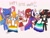 Size: 2048x1536 | Tagged: safe, artist:stargazrrrr, amy rose, knuckles the echidna, miles "tails" prower, rouge the bat, shadow the hedgehog, sonic the hedgehog, aro ace pride, aromantic, asexual, bisexual, bisexual pride, english text, eyelashes, female, flag, gay, grey background, group, holding something, male, mlm pride, pansexual, pansexual pride, pride, pride flag, signature, simple background, smile, standing, team sonic, top surgery scars, trans male, transgender