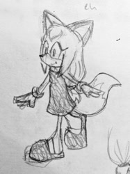 Size: 479x640 | Tagged: safe, artist:dakt37, zooey the fox, fox, female, pencilwork, solo, sonic boom (tv), traditional media