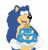 Size: 3204x3358 | Tagged: safe, artist:toonidae, sonic the hedgehog, hedgehog, anniversary, cake, chubby, food, holding something, male, ring, solo, white background