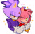 Size: 1280x1220 | Tagged: safe, artist:d0kukiui, amy rose, blaze the cat, cat, hedgehog, 2023, amy x blaze, amy's halterneck dress, blaze's tailcoat, cute, female, females only, heart, hearts, hugging, lesbian, shipping, sparkles