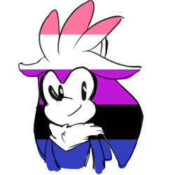 Size: 1280x1313 | Tagged: safe, artist:sp-rings, silver the hedgehog, hedgehog, genderfluid, genderfluid pride, pride, pride flag, simple background, sketch, solo, white background