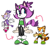 Size: 1057x952 | Tagged: safe, artist:devotedsidekick, artist:sp-rings, blaze the cat, marine the raccoon, hybrid, :o, fusion, fusion:blaze, fusion:marine, looking offscreen, raccat, reference inset, simple background, solo, standing, white background