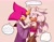 Size: 2048x1612 | Tagged: safe, artist:kaidaari, espio the chameleon, silver the hedgehog, beige background, blushing, blushing ears, dialogue, duo, english text, gay, holding each other, japanese clothes, kimono, looking at them, male, males only, mouth open, shipping, silvio, simple background, speech bubble, standing