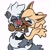 Size: 2048x2048 | Tagged: dead source, safe, artist:butterrrmoth, tangle the lemur, whisper the wolf, 2023, blushing, blushing ears, duo, eyes closed, female, females only, holding each other, hugging, lesbian, shipping, simple background, smile, tangle x whisper, white background