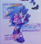 Size: 2048x2200 | Tagged: dead source, safe, artist:sonicposting, sonic the hedgehog, hedgehog, abstract background, alternate universe, au:crystallized, chest fluff, fingerless gloves, jacket, looking offscreen, male, sitting, smile, solo, trans male, transgender, v sign