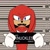 Size: 1288x1287 | Tagged: safe, artist:queenie_draws, knuckles the echidna, barbie mugshot meme, fangs, flat colors, meme, mouth open, mugshot