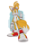 Size: 900x1157 | Tagged: dead source, safe, artist:gen-toon, miles "tails" prower, abstract background, goggles, goggles on head, looking ahead, smile, solo, sonic riders, standing, thumbs up