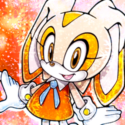 Size: 750x750 | Tagged: safe, artist:sonic-hedgekin, cream the rabbit, icon, snowflake, solo, winter