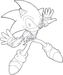 Size: 824x970 | Tagged: safe, artist:gwencarson, sonic the hedgehog, hedgehog, alternate version, belt, gloves, male, shoes, socks