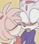 Size: 540x618 | Tagged: safe, artist:artyyline, amy rose, blaze the cat, cat, hedgehog, 2018, amy x blaze, amy's halterneck dress, blaze's tailcoat, blushing, cute, duo, duo female, eyes closed, female, females only, kiss, kiss on cheek, leaning forward, lesbian, mouth open, outline, shipping, shrunken pupils, simple background, surprise kiss