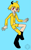 Size: 709x1127 | Tagged: safe, artist:noooonswing, human, asymmetrical footwear, asymmetrical legwear, blazer, blue background, boots, flat colors, fleetway, fleetway super sonic, horn, humanized, male, red eyes, shirt, shorts, simple background, single boot, single knee boot, single thighhigh, solo, yellow hair