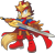 Size: 768x744 | Tagged: safe, artist:drawloverlala, elias acorn, chipmunk, archie sonic online, blue eyes, boots, brown fur, cape, crown, jacket, male, sword