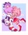 Size: 1638x2048 | Tagged: safe, artist:lou_lubally, amy rose, blaze the cat, cat, hedgehog, 2021, amy x blaze, amy's halterneck dress, amybetes, blaze's tailcoat, blazebetes, blushing, cute, eyes closed, female, females only, hearts, hugging, lesbian, mouth open, shipping