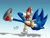 Size: 1032x775 | Tagged: safe, artist:star-shiner, sonic the hedgehog, hedgehog, blue fur, gloves, green eyes, male, shoes, socks, solo