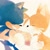 Size: 1280x1280 | Tagged: dead source, safe, artist:cozzz_23, miles "tails" prower, sonic the hedgehog, 2021, clenched teeth, duo, eyes closed, fistbump, gay, shipping, simple background, smile, sonic x tails, standing, white background