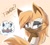 Size: 1136x1028 | Tagged: safe, artist:melodycler01, artist:melodyclerenes, tangle the lemur, whisper the wolf, blushing, dialogue, english text, lesbian, long hair, shipping, tangle x whisper