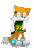 Size: 509x751 | Tagged: safe, artist:massi-the-fox, oc, oc:massi the fox, fox, fingerless gloves, male, not tails, orange fur, rollerskates, shoes, shrunken pupils, simple background, smile, socks, solo, sweater