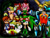 Size: 3975x2986 | Tagged: safe, artist:4sonicfan, alicia acorn, miles (anti-mobius), rosy the rascal, scourge the hedgehog, boomer walrus, buns rabbot, female, frown, grin, group, hands behind back, kintobor, male, o'nux (anti-mobius), patch d'coolette