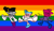Size: 4336x2520 | Tagged: safe, artist:seikatsueclipse, amy rose, miles "tails" prower, sonic the hedgehog, 2022, asexual, asexual pride, bisexual, bisexual pride, classic amy, classic sonic, classic tails, pride, pride flag background, signature, trans pride, transgender, trio, walking