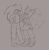 Size: 511x519 | Tagged: artist needed, safe, miles "tails" prower, sonic the hedgehog, blushing, clothes, crop top, duo, gay, gay symbol, holding something, jacket, lidded eyes, looking at each other, microphone, pencilwork, popstar, shipping, shorts, singing, skirt, smile, sonic x tails, standing, top surgery scars, traditional media, trans boy sonic, trans male, transgender, w.i.p