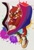 Size: 1403x2048 | Tagged: safe, artist:stressedfanzy, knuckles the echidna, 2023, abstract background, asexual, asexual pride, bisexual, bisexual pride, face paint, flag, headcanon, holding something, paint, pride, pride flag, signature, solo