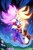 Size: 2731x4096 | Tagged: safe, artist:drawloverlala, shadow the hedgehog, sonia the hedgehog, shadonia, shipping, straight, super form