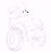 Size: 1914x2048 | Tagged: safe, artist:sonicattos, miles "tails" prower, oc, oc:molly prower, alternate universe, disabled, female, line art, looking offscreen, simple background, sketch, smile, solo, trans female, transgender, wheelchair, white background