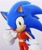 Size: 1215x1440 | Tagged: dead source, safe, artist:ladylunanova, sonic the hedgehog, 3d, female, gradient background, looking at viewer, smile, solo, trans female, transgender, wink