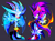 Size: 2048x1535 | Tagged: safe, artist:kuroiyuki96, blaze the cat, silver the hedgehog, cat, hedgehog, duo, fire, flames, frown, grey background, looking at viewer, pixel art, psychokinesis, simple background, standing
