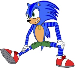 Size: 948x857 | Tagged: safe, artist:kyurem2424, sonic the hedgehog, hedgehog, au:sonic world travel, blue power pattern, white background