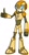 Size: 372x678 | Tagged: safe, artist:kyurem2424, emerl, au:sonic world travel, no power pattern, robot, white background