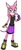 Size: 369x885 | Tagged: safe, artist:kyurem2424, cat, au:sonic world travel, fuchsia the cat, no power pattern, white background