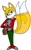 Size: 475x778 | Tagged: safe, artist:kyurem2424, miles (anti-mobius), fox, hybrid, au:sonic world travel, clone, kitsune, white background, yellow power pattern