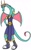 Size: 565x902 | Tagged: safe, artist:kyurem2424, dulcy the dragon, au:sonic world travel, dragon, no power pattern, white background