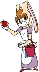 Size: 383x706 | Tagged: safe, artist:kyurem2424, vanilla the rabbit, rabbit, au:sonic world travel, no power pattern, white background