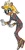 Size: 350x693 | Tagged: safe, artist:kyurem2424, gold the tenrec, tenrec, au:sonic world travel, other power patterns, white background